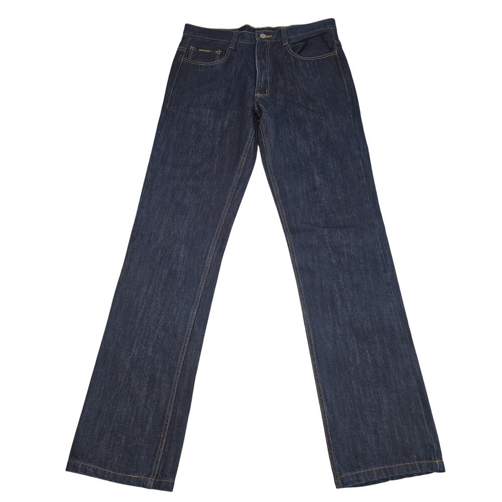 Black Stallion Jeans Mens 32x36 Blue Relaxed Fit Straight FR Denim Workwear